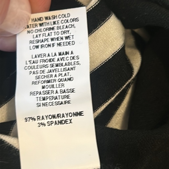 Antistar Black and White Striped Sleeveless Stretchy Maxi Dress Made in Canada - Picture 13 of 13